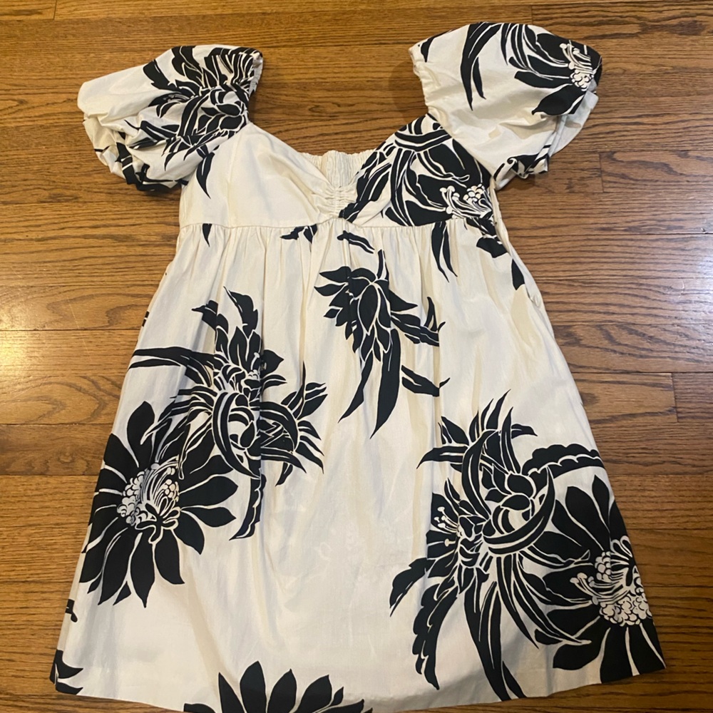 Zara Floral Puff Sleeve Dress - Picture 5 of 7